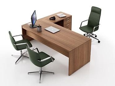 Ofis masa dəsti – rəhbər və görüş zonası üçün - Masa: L formalı