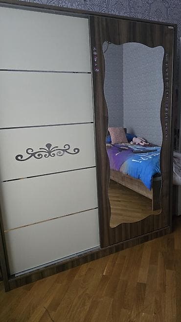 boyuk dolablar: 2 qapılı, Güzgülü, Qəhvəyi, Kupe, Düz dolab — 2