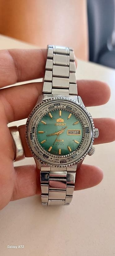 orient saat 1970: Qol saatı, Orient, rəng - Yaşıl — 1