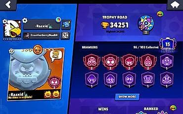 бус сапок: Brawl Stars hesabı – yüksək göstəricilər və zəngin kolleksiya — 1