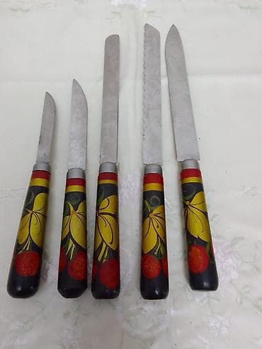 Qab-qacaq və mətbəx ləvazimatları: Mətbəx bıçaqları dəsti - 1-ci dəst: 5 ədəd müxtəlif təyinatlı bıçaq — 1