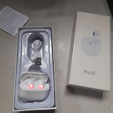 4 lü çanta: Pro 6 simsiz qulaqlıq Xüsusiyyətlər: - Tam simsiz TWS dizaynı, qutuda — 2