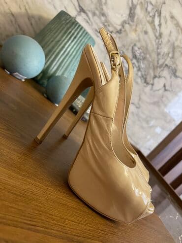 женские пляжные шлепанцы: Размер: 38, цвет - Бежевый, Б/у — 3