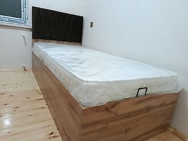 yataq tek: Təknəfərlik çarpayı, Bazalı, Matras ilə, Siyirməsiz — 3