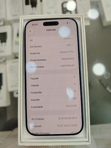 iponalar: IPhone 17 Pro, 256 GB, Mavi — 2