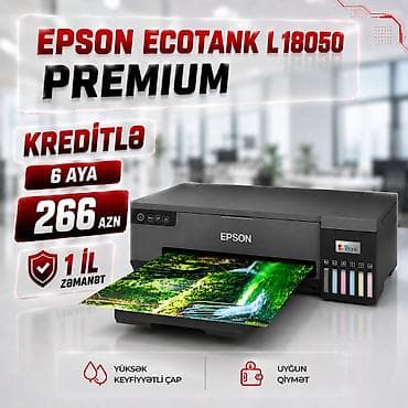 EPSON ECOTANK L18050 A3 Printer xüsusiyyətləri Operativ yaddaş: 128 MB
