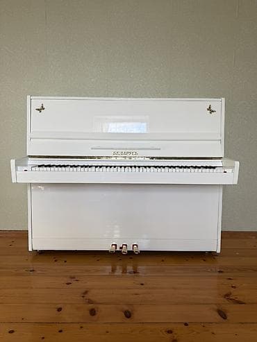 piyana: Upright piano – “Belarus” (ağ, parlaq lak) - Model: Belarus upright — 2