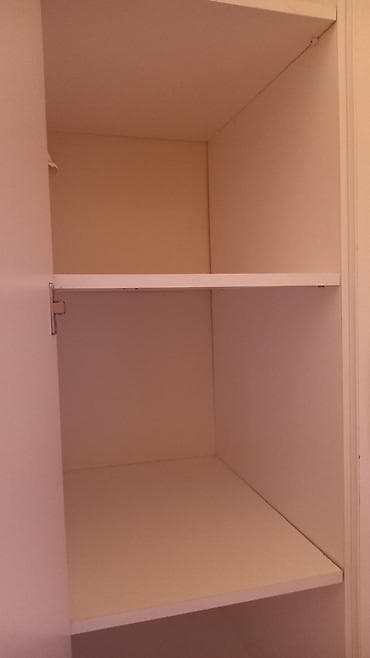 Ağ rəngli iki qapılı paltar dolabı - Material: laminat/LDSP ağ panel