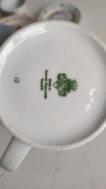 hamam naboru: Çay dəsti, rəng - Ağ, Farfor, Madonna, 6 nəfərlik, Almaniya — 7