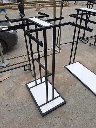 Mağaza üçün metal asılqan-stend - Material: möhkəm metal karkas - — 2