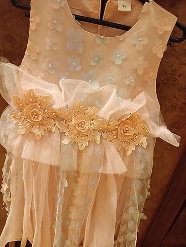 Uşaq geyimi və ayaqqabıları: Uşaq üçün zərif mərasim donu - Rəng: açıq çəhrayı, pastel mavi və su — 3