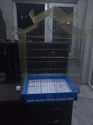 heyvan rezini: Quş qəfəsi – dekorativ dam formalı, metal konstruksiyalı - Material — 1