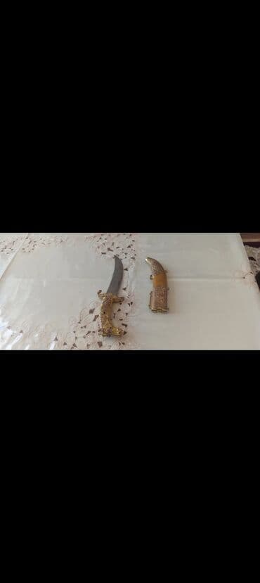 подарок любимому на новый год: Dekorativ xəncər – şərq üslublu - Materiallar: metal gövdə və qın — 3