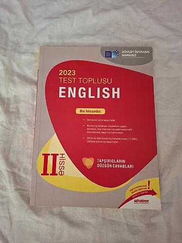ticket az qarabag: 2023cü il ingilis dili test toplusu.Qiymət 4 — 1