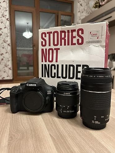 Fotokameralar: Canon EOS 4000D fotoaparat dəsti Heç bir problemi cızığı yoxdur az — 4