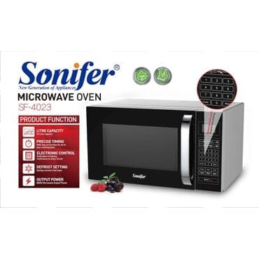 Mikrodalğalı soba Ayrıca dayanan, Mikrodalğalar ilə, rəng - Qara, Yeni