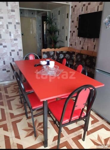 Masa və oturacaq dəstləri: Qonaq otağı üçün, Yeni, Açılan, Dördbucaq masa, 6 stul — 4