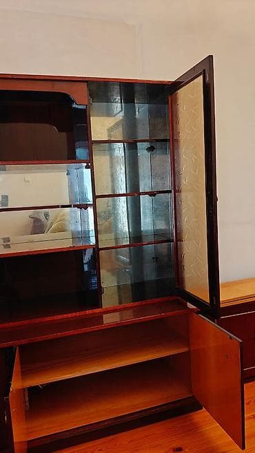 mini dolablar: Klassik üslubda iri ölçülü vitrin–bufet dəsti ünvan Qaraçuxur - — 5