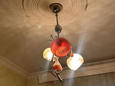 Tekstil: Çılçıraq, 10 və daha çox lampa, Metal — 3