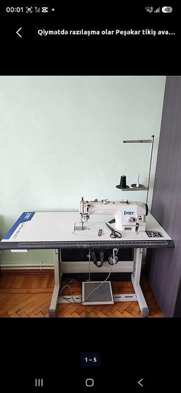 motorlar: Peşəkar sənaye tikiş maşını – DOIT brendi, masa və pedalla komplekt — 1