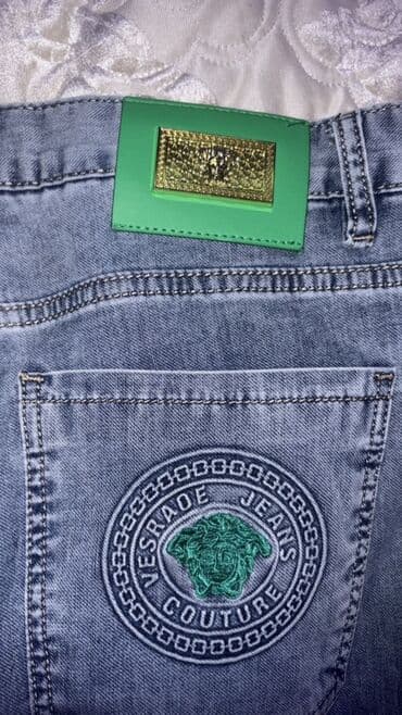 qadin tumanlari sekilleri: Cins şalvar, Versace, S — 4