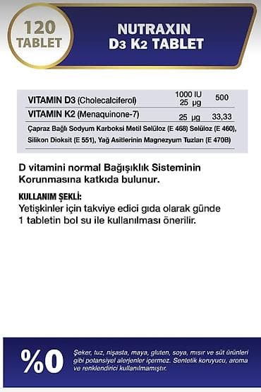 centrum vitamin istifade qaydasi: Витамин Д 3 К 2 Vitamin D 3 k 2 Nutraxin Vitals Vitamin D3 K2 – 120 — 2
