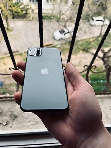 apple iphone 11 pro max: IPhone 11 Pro Max, 256 GB, Matte Midnight Green, Simsiz şarj, Face ID — 1