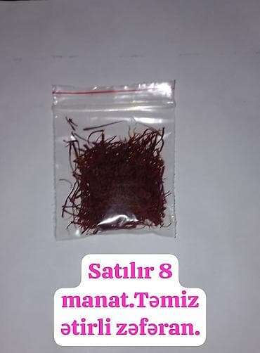 şəki halvası: Məhsullar: 1) Zəfəran – kiçik zipli paketdə ətirli, saflığı — 1