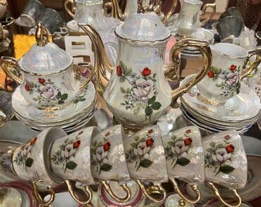 bohemia: Qəhvə dəsti, Farfor, Bohemia, 6 nəfərlik, Yaponiya — 1