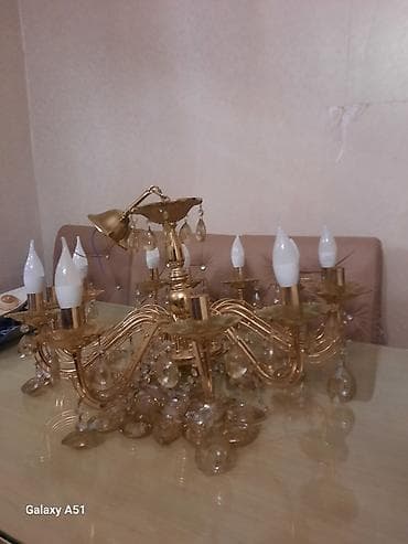 Bra, divar lampaları: Çılçıraq, 10 və daha çox lampa, Metal — 1