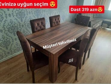 stol ucuz: Laminat masa dəsti 🆕 Yeni sifarişlə hazırlanır 🎨 Rəng seçimi mövcuddur — 1