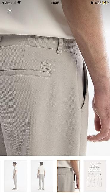 paltar kisi: Məhsul: Kişi şalvarı - Rəng: Açıq boz - Kəsim: Düz/silim fit, dizdən — 8