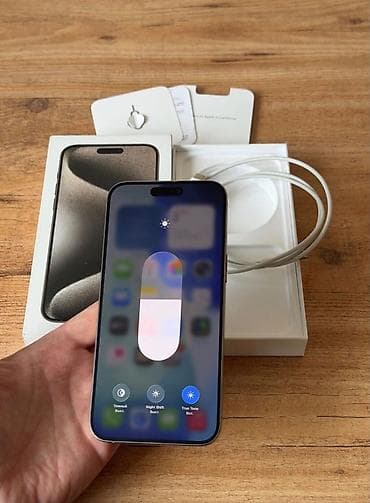 televizor islenmis: IPhone 15 Pro Max, 256 GB, Natural Titanium, Zəmanət, Simsiz şarj, Face ID — 6