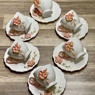 cay termosu: Çay dəsti, rəng - Ağ — 8