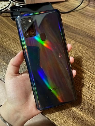telfon kabroları: Samsung Galaxy A21S, 64 GB, rəng - Mavi, Düyməli, Barmaq izi — 2