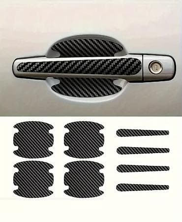 aftamabilər: TƏZƏDİR Avtomobil qapı dəstəyi üçün qoruyucu karbon vinil stiker dəsti — 1