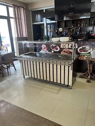 İsti bufet vitrini – restoran/kafe üçün - Tip: Özünəxidmət isti yemək
