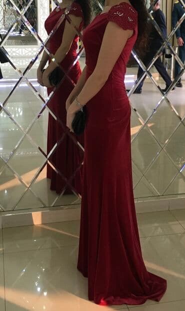 rezin şifon fasonlar: Платье вечернее. Очень удобное в богатом темно красном ( бордовом) — 2