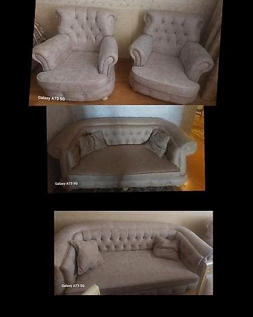 metbex divan: Klassik üslubda yumşaq mebel dəsti - Tərkibi: 1 ədəd üçnəfərlik divan — 1
