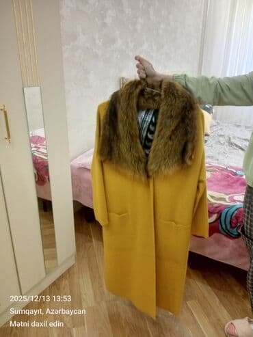 koja kurtkalar qadin: Palto, rəng - Sarı — 4