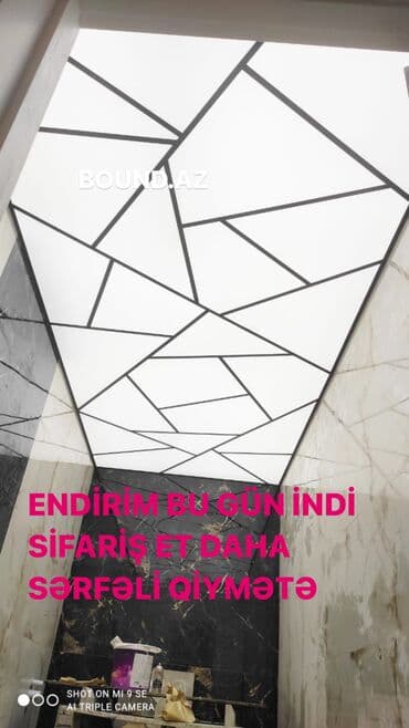 tavan modelleri: Asma tavan, Şüşə, Suyadavamlı, Pulsuz çatdırılma, Pulsuz quraşdırma, Zəmanətli — 5