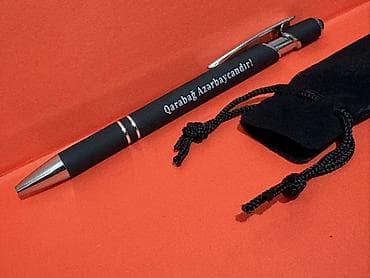 3d rucka: Qarabağ Azərbaycandır! yazılı qələm - Korpus: mat qara örtüklü — 3