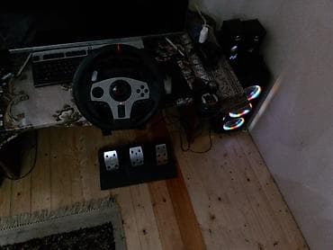 rollu maşın oyunu: Satılır: Pc gaming kampəter daxil Oyun sükan dəsti və pedallar + — 1