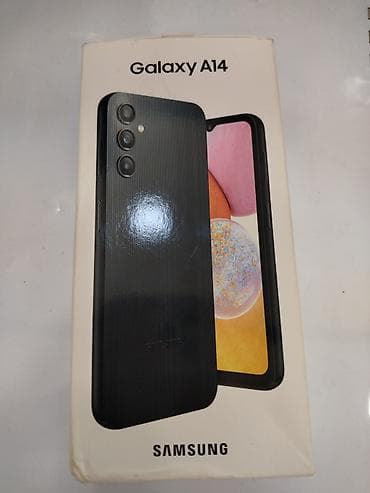 galaxy s8 tablet: Samsung Galaxy A14, 128 GB, rəng - Qara, Barmaq izi — 7