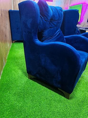 kreslo tek: Məhsul: Tək nəfərlik kreslo - Rəng: tünd göy (royal blue) - Parça — 2