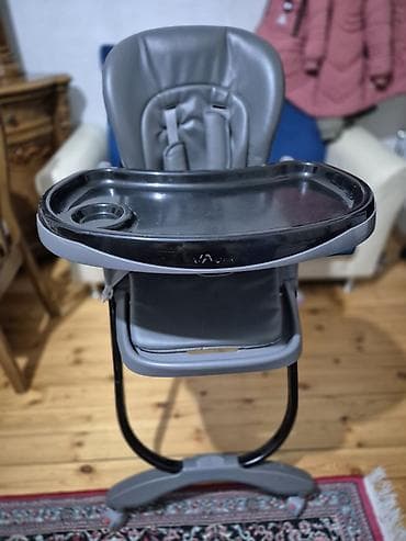 derin dondrcu: Uşaq yemək stulu – çoxfunksiyalı, təkərli, tünd boz rəng — 5