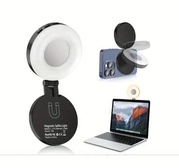 Maqnitli Selfie İşığı – telefon və noutbuk üçün portativ LED ring işıq