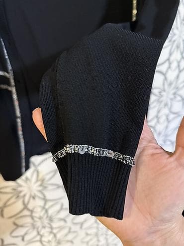 ana bala dest: Qadın dəsti – kardiqan və köynək (2 parça) - Rəng: qara - Üslub — 2