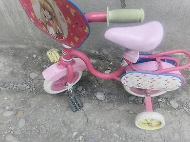 velosipedler kreditle: Uşaq üçtəkərli velosipedi - Rəng: çəhrayı və açıq yaşıl tonlarda - Ön — 3