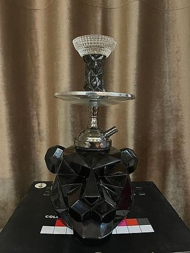 iş forma: Qara pantera formalı qəlyan. Xrom tərzi şaxta və şəffaf şüşə nəlbəki — 2